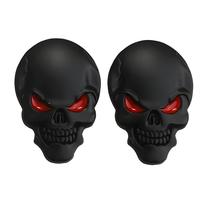 Adesivo 3D De Metal Para Carro Com Caveira Pirata Esqueleto - 2 Peças Emblema Automotivo Cabeça De Adesivo 3D De Metal Para Carro Com Caveira Pirata Esqueleto - 2 Peças Emblema Automotivo Cabeça De