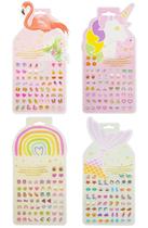 Adesivo 3D de unicórnio Stick On Earrings koutey Girls 120 pares