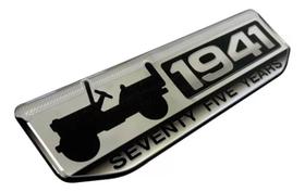 Adesivo 3D Resinado Jeep 1941 75 Anos Compatível Adesivo 3D Resinado Jeep 1941 75 Anos Compatível