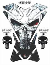 Adesivo 3d Tankpad Protetor Tanque Justiceiro 2 Brindes Adesivo 3d Tankpad Protetor Tanque Justiceiro 2 Brindes