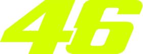 Adesivo 46 Valentino Rossi 35X86 Verde
