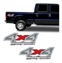 Adesivo 4x4 Max Power Ford F-250 Emblema Cromado Lateral Adesivo 4x4 Max Power Ford F-250 Emblema Cromado Lateral