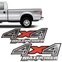 Adesivo 4x4 Max Power Ford F-250 Emblema Cromado Lateral Adesivo 4x4 Max Power Ford F-250 Emblema Cromado Lateral