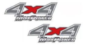 Adesivo 4x4 Max Power Ford F-250 Emblema Cromado Lateral - Vinil Automotivo Premium