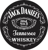 Adesivo 50x50cm Redondo Recorte Jack Daniels Tambor