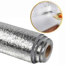 Adesivo A Prova De Óleo e Agua Folha Alumínio Impermeável Multiuso 40cm x 2m