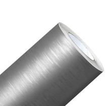 Adesivo Aço Escovado Prata Envelopar Geladeira Fogão 10m x1m