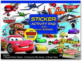 Adesivo Activity Pad Cars/Aviões da Disney Pixar com 1000 adesivos