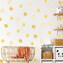 Adesivo adesivo de parede removível DIGA Polka Dot amarelo Adesivo adesivo de parede removível DIGA Polka Dot amarelo