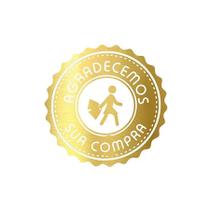 Adesivo "Agradecemos sua Compra" - Ref.2030 - Hot Stamping - Dourado - 50 unidades - Stickr - Rizzo