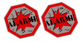 Adesivo Alarme no Vidro Compatível Gol/Passat/Parati Adesivo Alarme no Vidro Compatível Gol/Passat/Parati