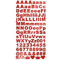 Adesivo Alfabeto AM - Glitter - Vermelho