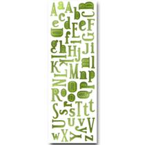Adesivo Alfabeto AM - Metalizado - Verde