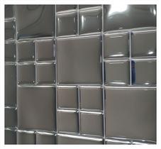 Adesivo Alto Relevo Espelhado - Kit com 4 Placas