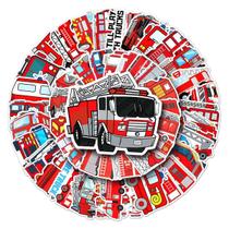 Adesivo Anime Fire Truck Vinyl Cartoon Anime 50 unidades