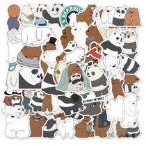 Adesivo Anime Wes Bares Bears, desenho animado em vinil, 50 unidades