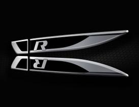 Adesivo Aplique Lateral Cromado Resinado R Line High Quality