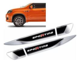 Adesivo Aplique Lateral Fiat Uno Sporting Emblema Par Res43