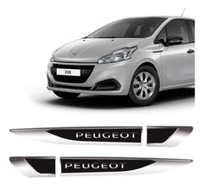 Adesivo Aplique Lateral Peugeot 206 Emblema Resinado
