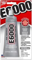 Adesivo artesanal E6000 E-6000 impermeável 110 ml, pacote com 6 unidades, transparente