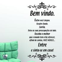 Adesivo Auto colante de Parede Frase Seja Bem Vindo Adesivo Auto colante de Parede Frase Seja Bem Vindo