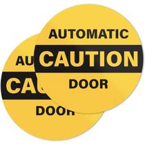 Adesivo: aviso automático de cuidado de porta, 15x15cm, PVC, 4 unidades