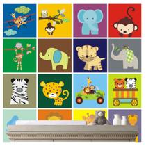 Adesivo Azulejo Safari Infantil Animais Decorativo M07 - Quartinhodecorado