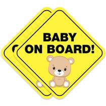 Adesivo Baby on Board Stickios Teddy Bear para carros (pacote com 2) Adesivo Baby on Board Stickios Teddy Bear para carros (pacote com 2)