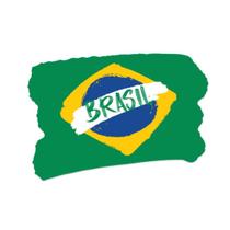 Adesivo Bandeira Brasil - 18 cm - Decoração Brasil