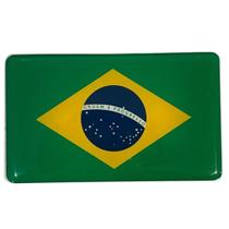 Adesivo Bandeira Brasil Carro Moto Capacete Resinado 8x5,5cm - Carretas Full