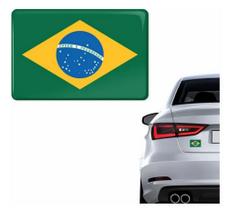 Adesivo Bandeira Brasil Carro, Moto, Capacete.resinado 8x5cm - WS Resinado