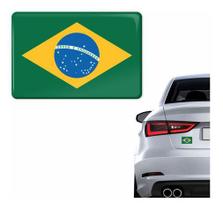 Adesivo Bandeira Brasil Carro Moto Capacete Resinado Bd1