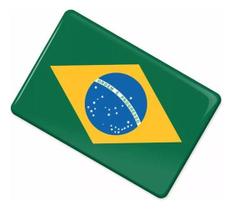Adesivo Bandeira Brasil Carro Moto Capacete Resinado Bd1