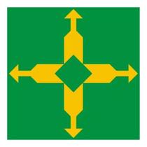 Adesivo Bandeira Distrito Federal Resinado 4x6cm Bd24