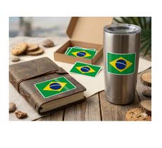Adesivo Bandeira Do Brasil Em Vinil Premium Prova D'água 2un Adesivo Bandeira Do Brasil Em Vinil Premium Prova D'água 2un