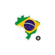 Adesivo Bandeira Do Brasil Mapa