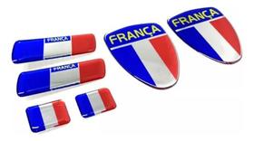 Adesivo Bandeira França Emblema Escudo Placa Coluna Resinado Adesivo Bandeira França Emblema Escudo Placa Coluna Resinado