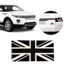 Adesivo Bandeira Inglaterra Uk Land Rover Resinado Preto