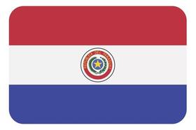 Adesivo Bandeira Paraguai Resinado 4x6cm Bd16