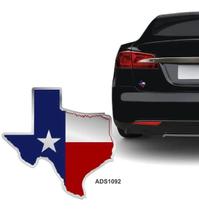 Adesivo Bandeira Texas Resinado Emblema Universal Carro Moto