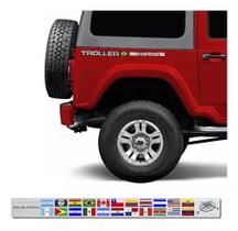 Adesivo Bandeiras Rota Das Américas Rosa Dos Ventos Troller