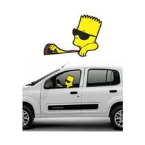 Adesivo Bart Simpson Dirigindo Divertido p/ Carro 22x15,5cm