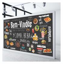 Adesivo Bem Vindos Cozinha Lanchonete Restaurante Decoração S294 Adesivo Bem Vindos Cozinha Lanchonete Restaurante Decoração S294