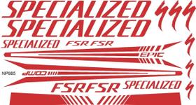 Adesivo Bike Bicicleta Specialized Fsr Comp Epic Vermelho Adesivo Bike Bicicleta Specialized Fsr Comp Epic Vermelho
