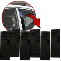 Adesivo Black Piano Colunas portas NEW FIESTA 6 peças