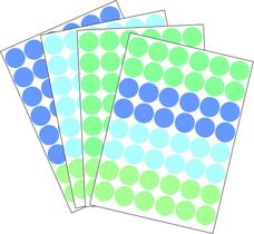 Adesivo Bolinhas e Nome candy color Paleta 2022 Azul e Verde