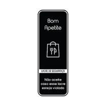 Adesivo "Bom Apetite" - Ref.2045 - Hot Stamping - Preto - 50 unidades - Stickr - Rizzo