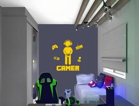 Adesivo Boneco Gamer Decoração Casa Adesivo de Parede Adesivo de Porta