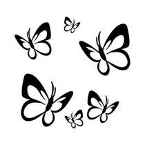 Adesivo borboletas 1091,- 2(0,17cm)- 2(0,12cm) -2(0,6cm)