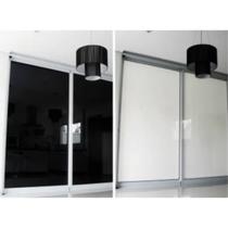 Adesivo Branco Com Verso Preto Blackout Bloqueia Luz Porta Janela Box Película Black Out Lavável